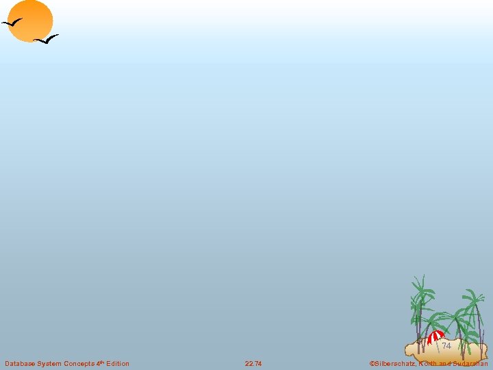 74 Database System Concepts 4 th Edition 22. 74 ©Silberschatz, Korth and Sudarshan 