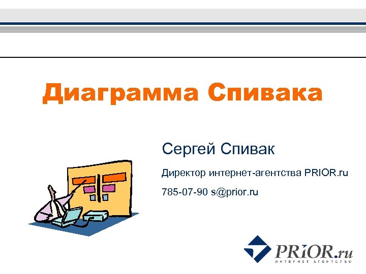 Диаграмма Спивака Сергей Спивак Директор интернет-агентства PRIOR. ru 785 -07 -90 s@prior. ru 