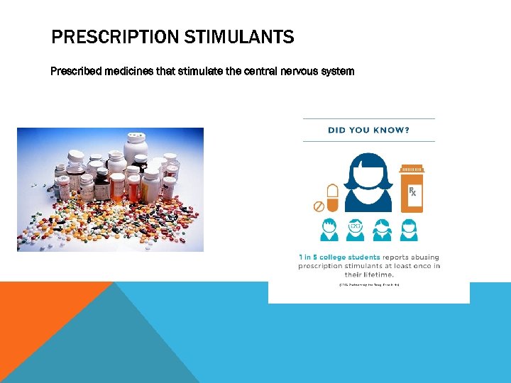 PRESCRIPTION STIMULANTS Prescribed medicines that stimulate the central nervous system 