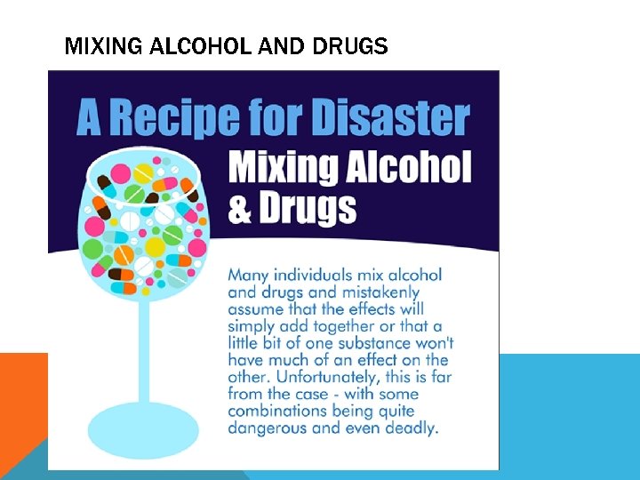 MIXING ALCOHOL AND DRUGS 