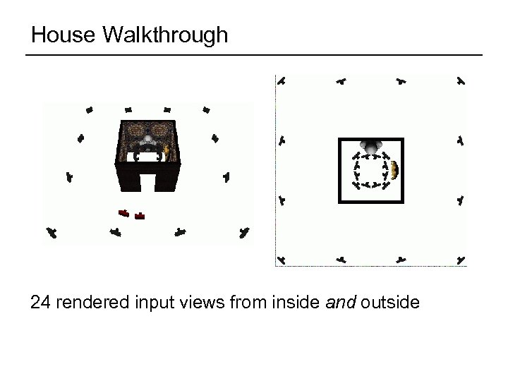 House Walkthrough 24 rendered input views from inside and outside 