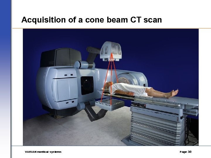 Acquisition of a cone beam CT scan VARIAN medical systems Page 38 