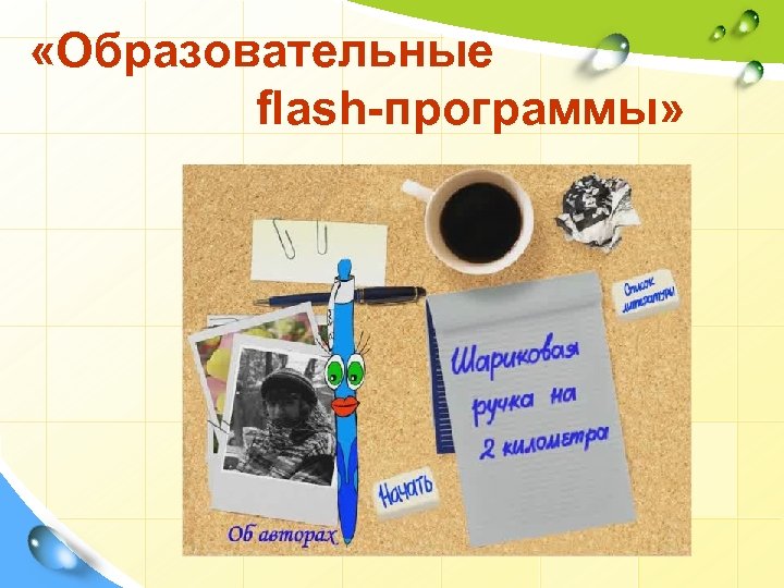  «Образовательные flash-программы» 