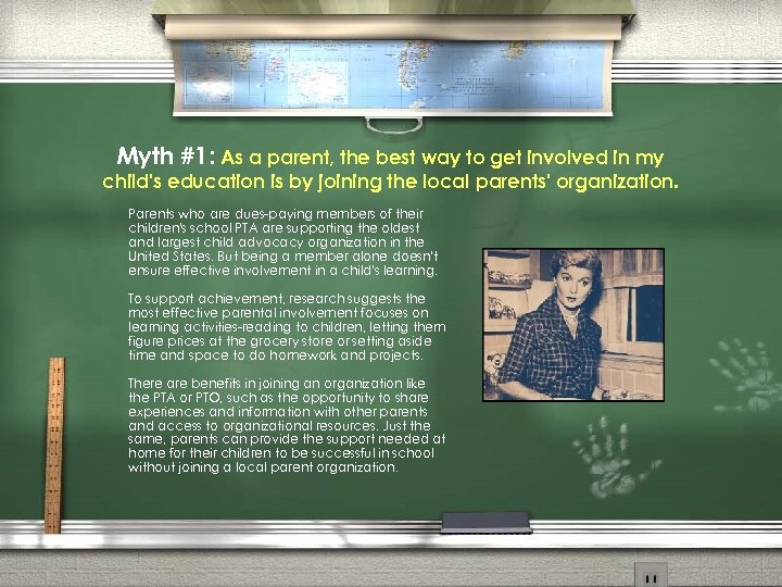 Myth #1: As a parent, the best way to get involved in my child's