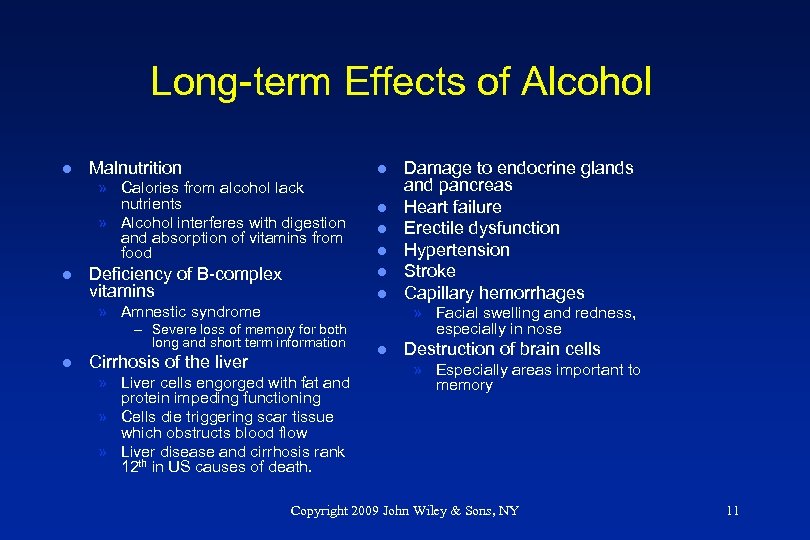 Long-term Effects of Alcohol l Malnutrition l » Calories from alcohol lack nutrients »