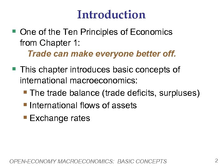 CHAPTER 31 Open-Economy Macroeconomics Basic Concepts Economics PRINCIPLES