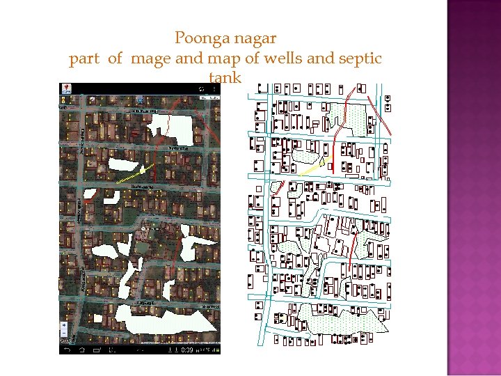 Poonga nagar part of mage and map of wells and septic tank 