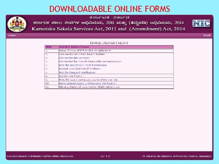 DOWNLOADABLE ONLINE FORMS 