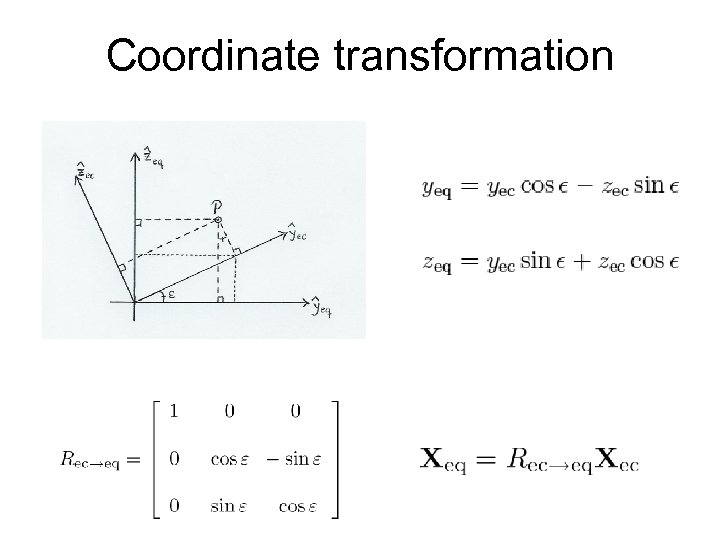 Coordinate transformation 