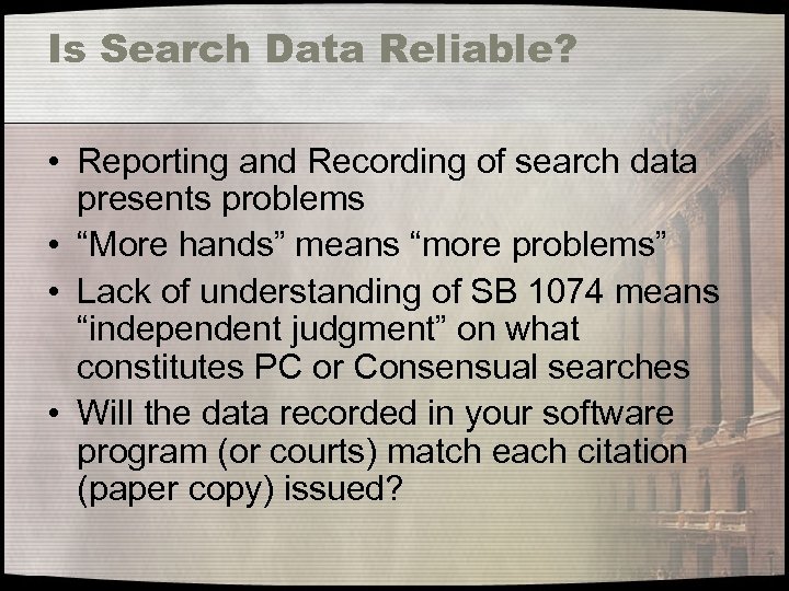 Is Search Data Reliable? • Reporting and Recording of search data presents problems •