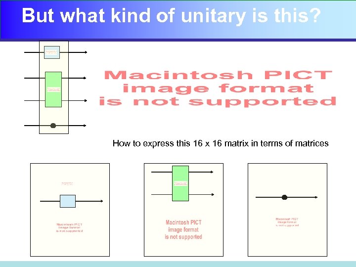 But what kind of unitary is this? How to express this 16 x 16