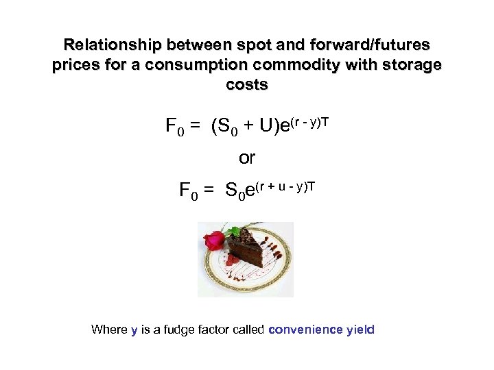 Relationship between spot and forward/futures prices for a consumption commodity with storage costs F