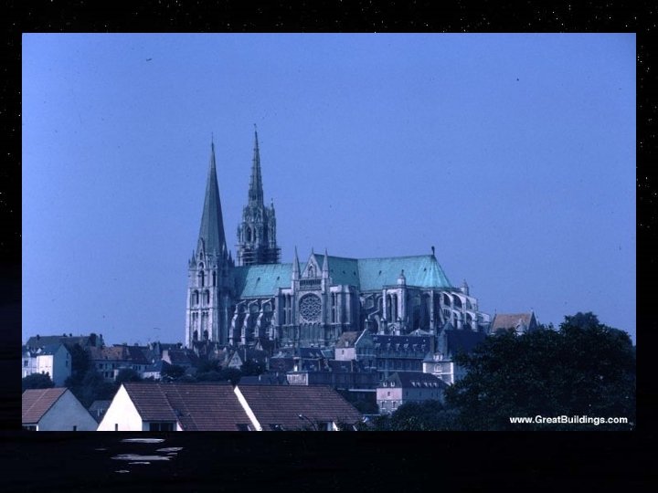 F A gothic cathedral from the medieval era: Chartres 