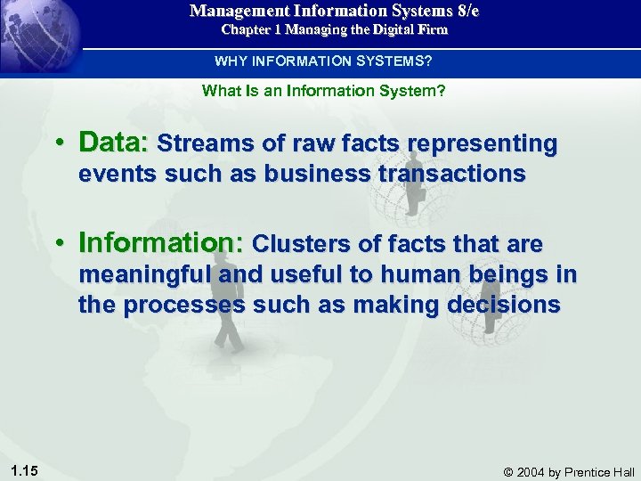 Management Information Systems 8/e Chapter 1 Managing the Digital Firm WHY INFORMATION SYSTEMS? What