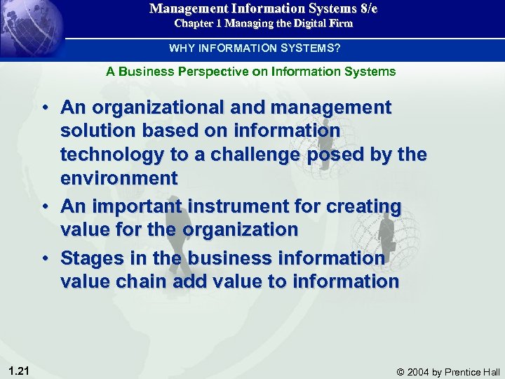 Management Information Systems 8/e Chapter 1 Managing the Digital Firm WHY INFORMATION SYSTEMS? A