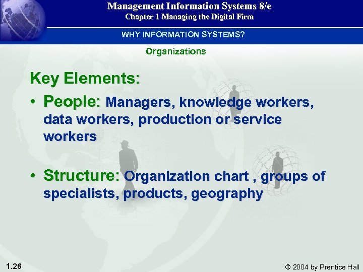 Management Information Systems 8/e Chapter 1 Managing the Digital Firm WHY INFORMATION SYSTEMS? Organizations