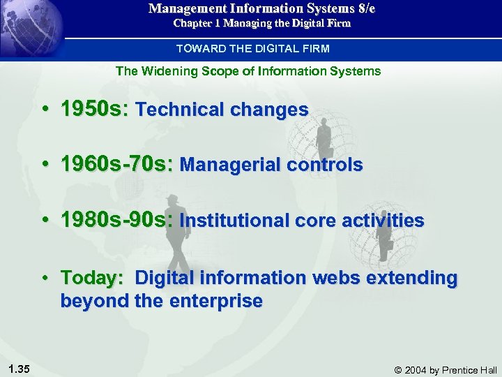 Management Information Systems 8/e Chapter 1 Managing the Digital Firm TOWARD THE DIGITAL FIRM