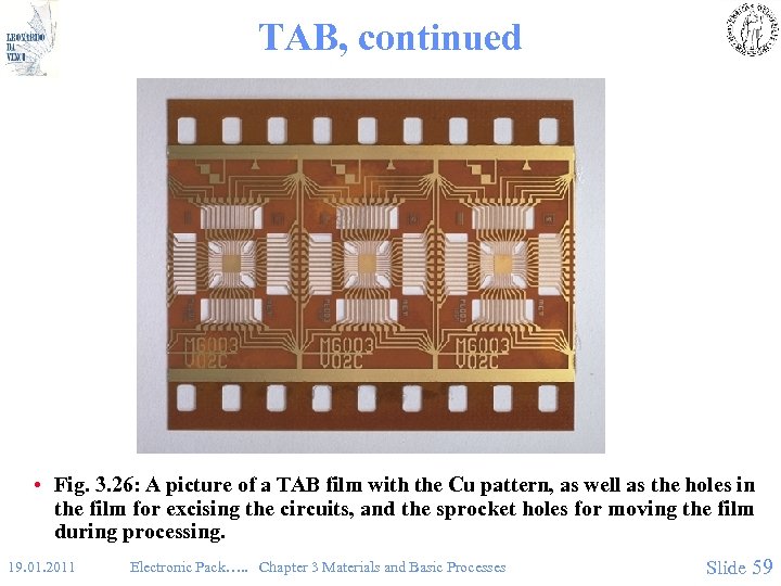 TAB, continued • Fig. 3. 26: A picture of a TAB film with the