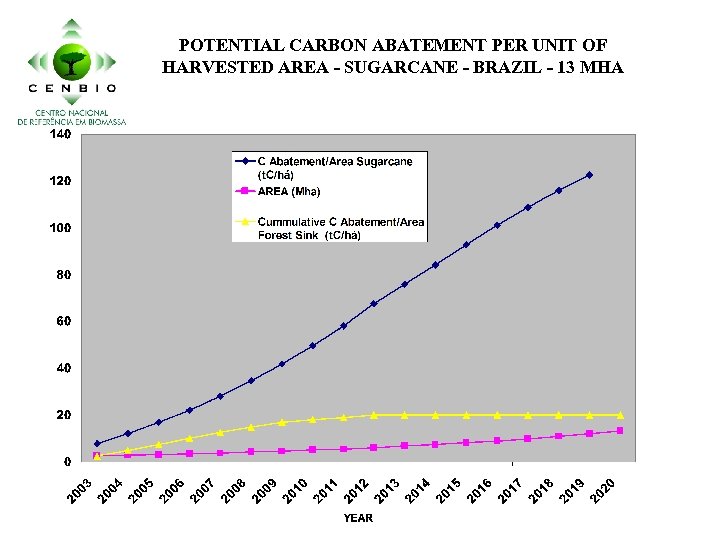POTENTIAL CARBON ABATEMENT PER UNIT OF HARVESTED AREA - SUGARCANE - BRAZIL - 13