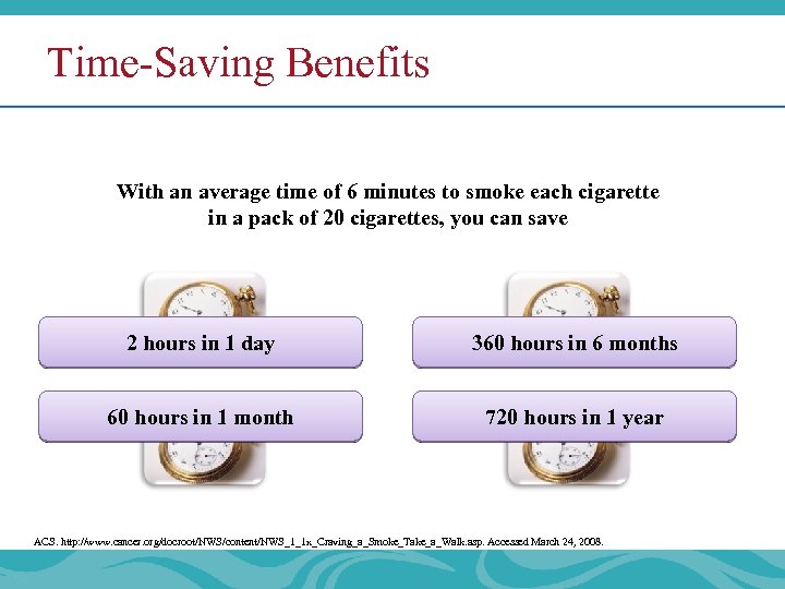 Time-Saving Benefits With an average time of 6 minutes to smoke each cigarette in