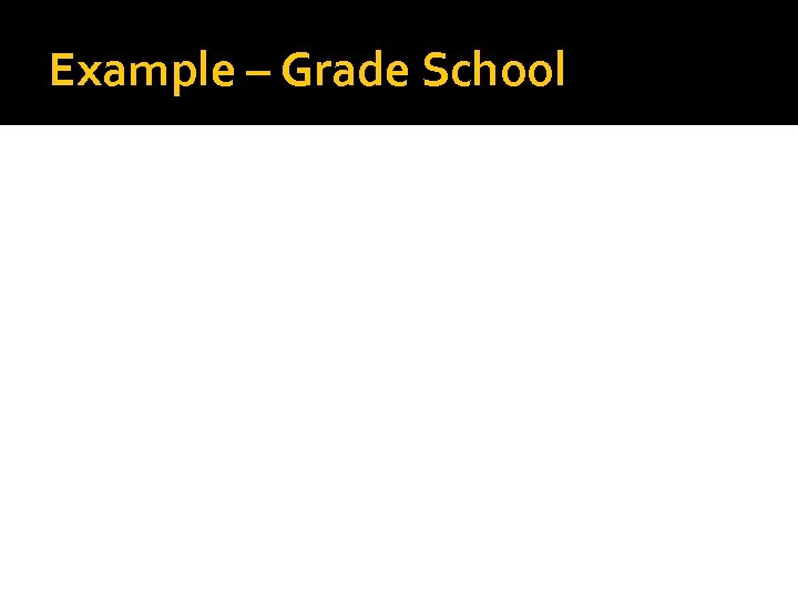 Example – Grade School 