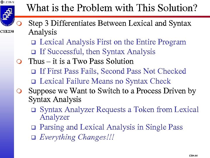 What is the Problem with This Solution? m CSE 230 m m Step 3