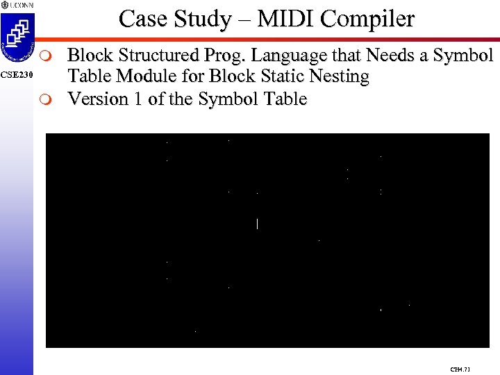 Case Study – MIDI Compiler m CSE 230 m Block Structured Prog. Language that