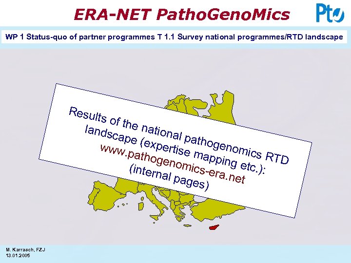 ERA-NET Patho. Geno. Mics WP 1 Status-quo of partner programmes T 1. 1 Survey