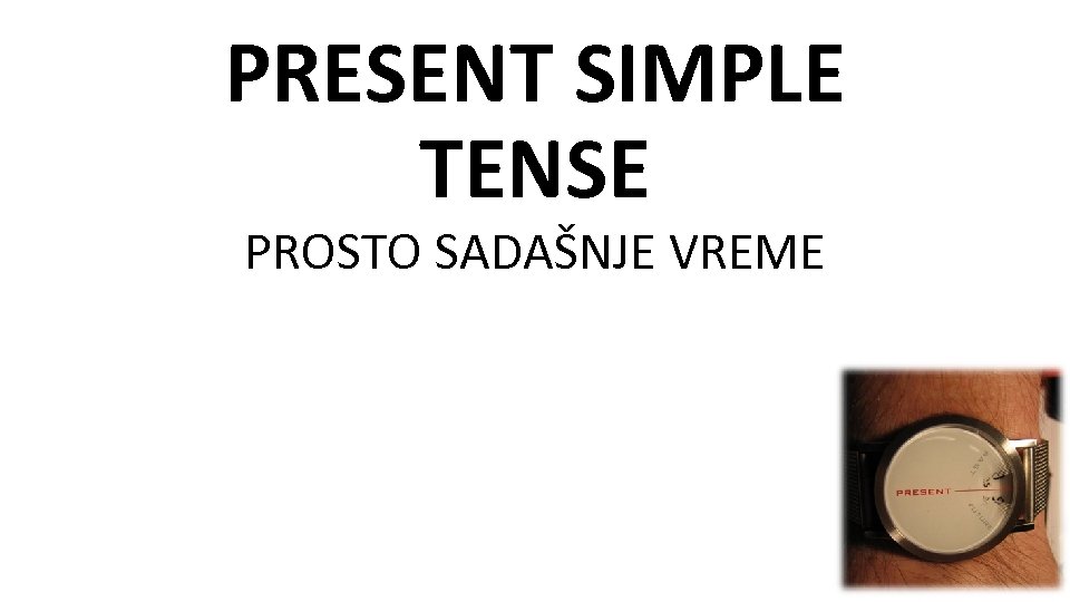 PRESENT SIMPLE TENSE PROSTO SADAŠNJE VREME 