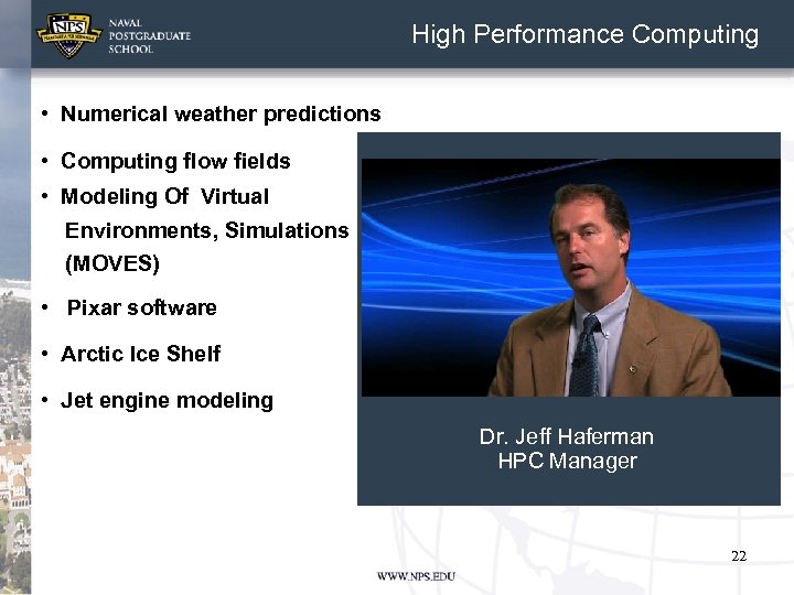 High Performance Computing • Numerical weather predictions • Computing flow fields • Modeling Of