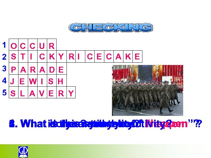 1 2 3 4 5 OC C U R S T I C K