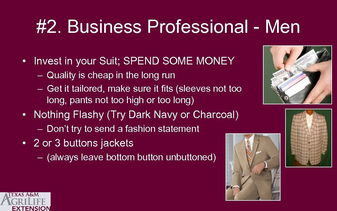 #2. Business Professional - Men • Invest in your Suit; SPEND SOME MONEY –