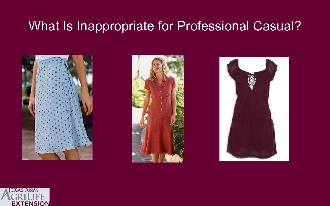 What Is Inappropriate for Professional Casual? 