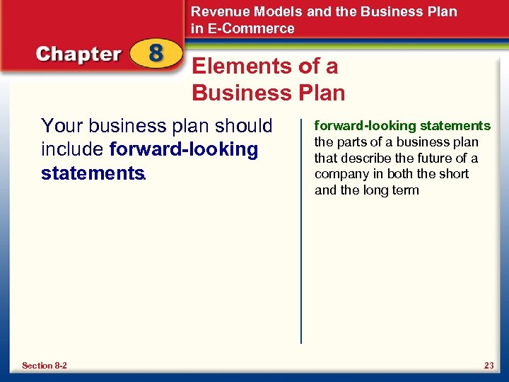 Revenue Models and the Business Plan in E-Commerce Elements of a Business Plan Your