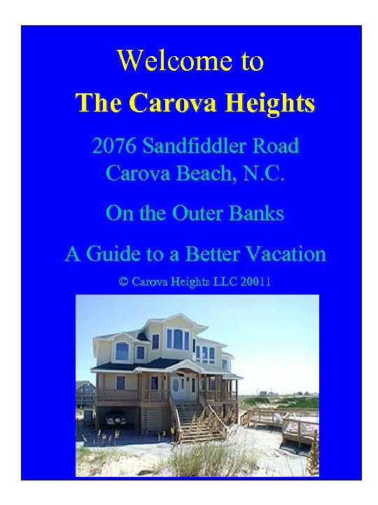Welcome to The Carova Heights 2076 Sandfiddler Road