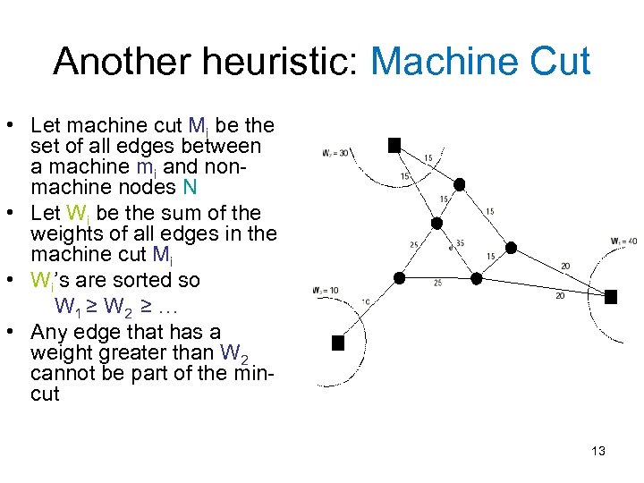 Another heuristic: Machine Cut • Let machine cut Mi be the set of all