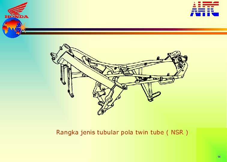 Rangka jenis tubular pola twin tube ( NSR ) 14 
