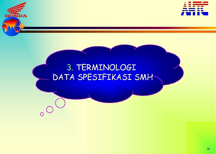 3. TERMINOLOGI DATA SPESIFIKASI SMH 76 