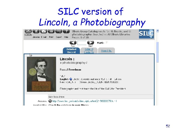 SILC version of Lincoln, a Photobiography 52 