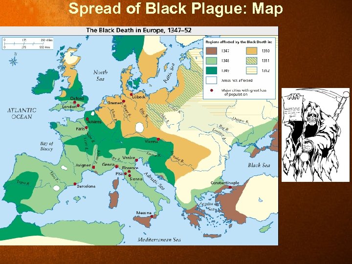 Spread of Black Plague: Map 