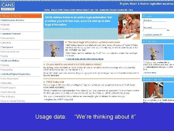 Usage data: “We’re thinking about it” 