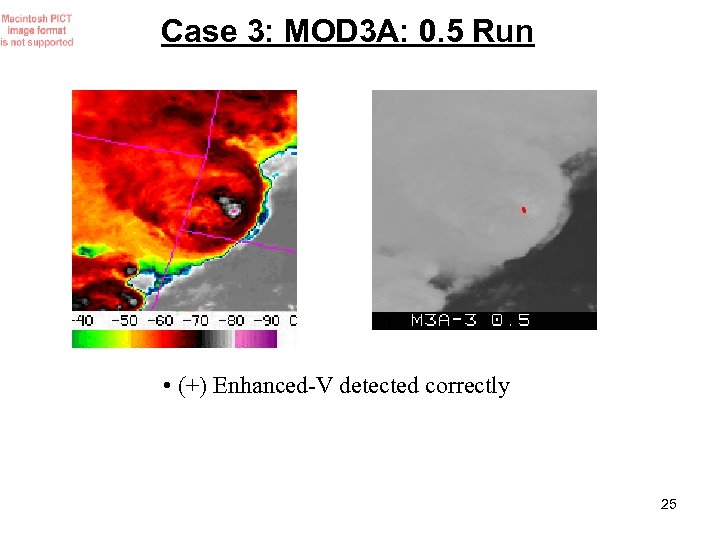 Case 3: MOD 3 A: 0. 5 Run • (+) Enhanced-V detected correctly 25