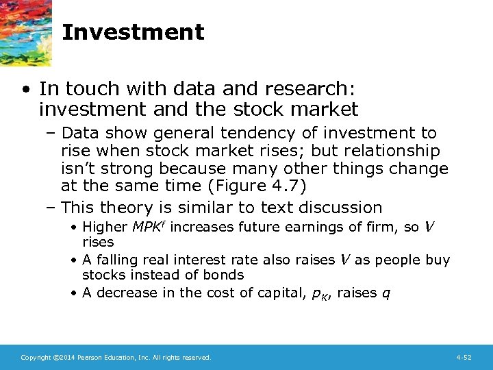 Investment • In touch with data and research: investment and the stock market –