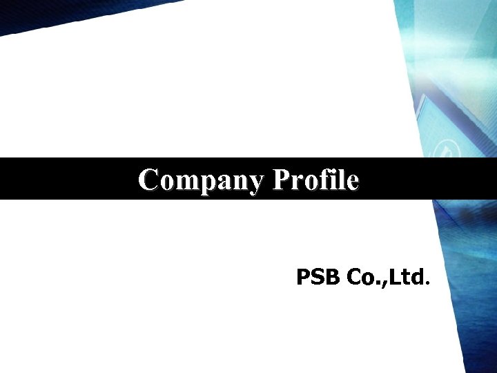 Company Profile PSB Co. , Ltd. 