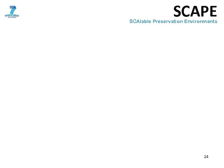 SCAPE SCAlable Preservation Environments 24 