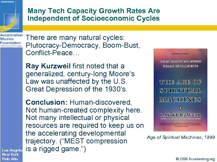 Many Tech Capacity Growth Rates Are Independent of Socioeconomic Cycles There are many natural