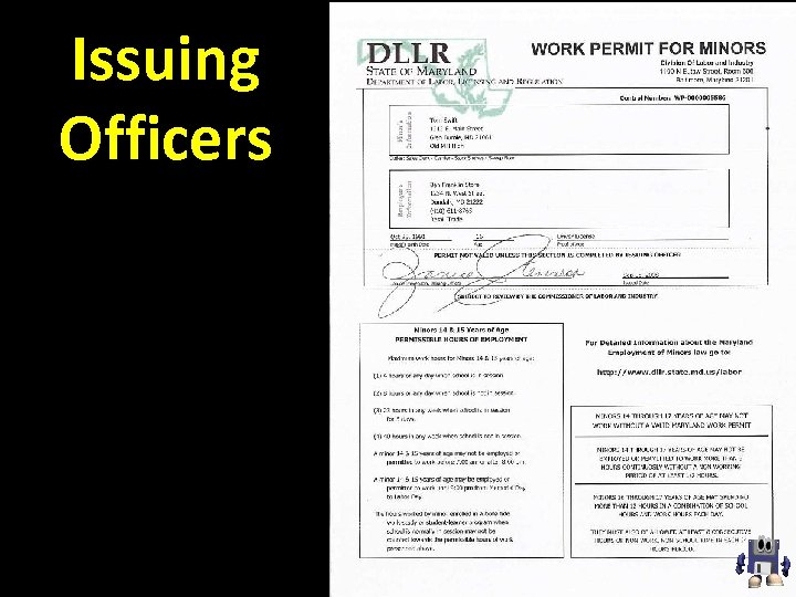 Issuing Officers Approve Maryland Work Permits 