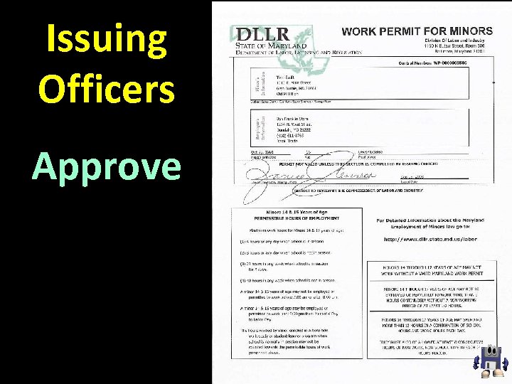 Issuing Officers Approve Maryland Work Permits 