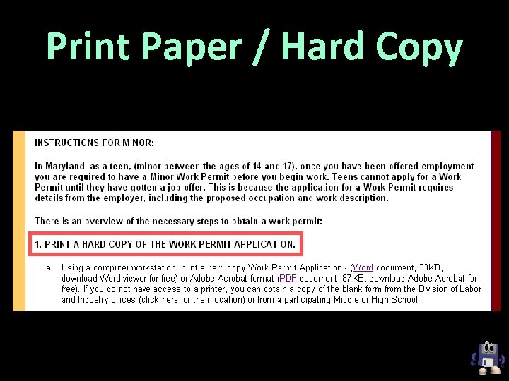 Print Paper / Hard Copy 