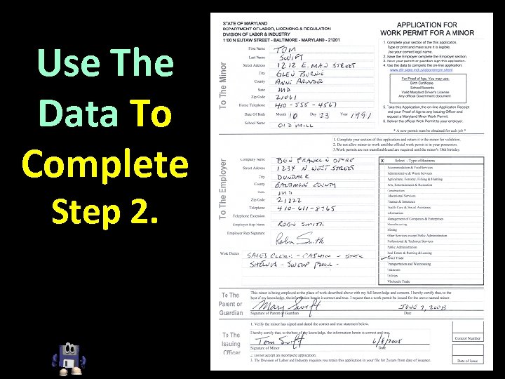 Use The Data To Complete Step 2. 